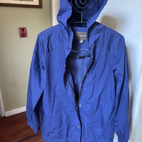 TOMMY BAHAMA WOMEN WINDBREAKER JACKET SIZE LARGE HOODED NW - Picture 1 of 6